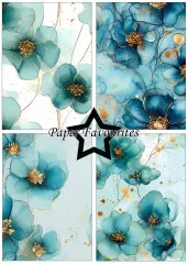 Paper Favourites - Alcohol Ink Flowers - A5 Paper Pack