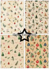 Paper Favourites - Christmas Pattern - A5 Paper Pack