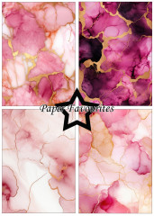 Paper Favourites - Alcohol Ink Pink & Gold - A5 Paper Pack