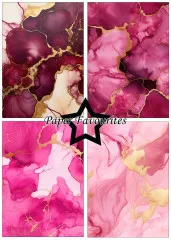 Paper Favourites - Alcohol Ink Pink & Gold - A5 Paper Pack
