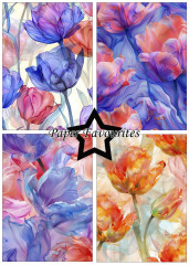 Paper Favourites - Alcohol Ink Tulips - A5 Paper Pack