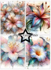 Paper Favourites - Abstract Flowers - A6 Paper Pack