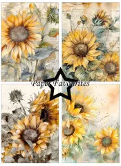 Paper Favourites - Vintage Sunflower - A6 Paper Pack