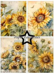 Paper Favourites - Vintage Sunflower - A6 Paper Pack
