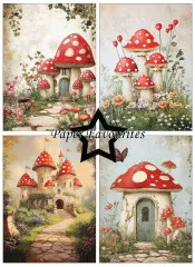 Paper Favourites - Rustic Mushrooms - A6 Paper Pack