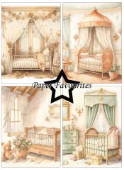 Paper Favourites - Vintage Baby Room - A6 Paper Pack