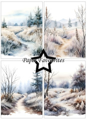 Paper Favourites - Frosty Winter - A6 Paper Pack