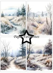 Paper Favourites - Frosty Winter - A6 Paper Pack