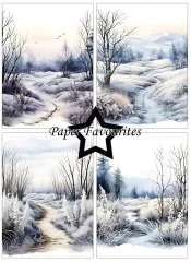 Paper Favourites - Frosty Winter - A6 Paper Pack