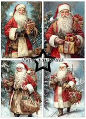 Paper Favourites - Vintage Santa - A6 Paper Pack
