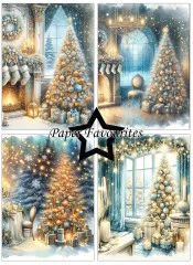 Paper Favourites - Christmas Trees - A6 Paper Pack