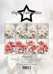Paper Favourites - Poinsettia - A6 Paper Pack
