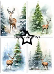 Paper Favourites - Reindeer - A6 Paper Pack