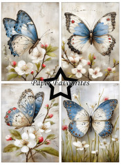 Paper Favourites - Grunge Butterflies - A6 Paper Pack
