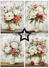 Paper Favourites - Grunge Floral - A6 Paper Pack