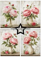 Paper Favourites - Grunge Floral - A6 Paper Pack