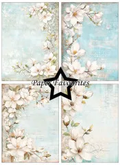 Paper Favourites - Dusty Blue Magnolia - A6 Paper Pack