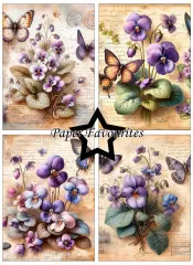 Paper Favourites - Vintage Violet - A6 Paper Pack