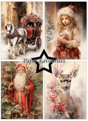 Paper Favourites - Christmas Nostalgia - A6 Paper Pack