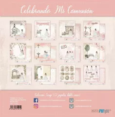 Celebrando Mi Comunión Niña Castaña - 12x12 Scrap Paper Pack