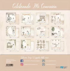 Celebrando Mi Comunión Niña Morena - 12x12 Scrap Paper Pack