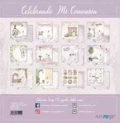 Celebrando Mi Comunión Niña Rubia - 12x12 Scrap Paper Pack