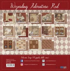 Wizarding Adventure - Red Collcetion - 12x12 Scrap Paper Pack