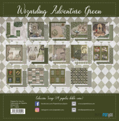 Wizarding Adventure - Green Collcetion - 12x12 Scrap Paper Pack