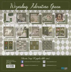 Wizarding Adventure - Green Collcetion - 12x12 Scrap Paper Pack