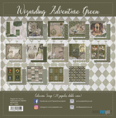 Wizarding Adventure - Green Collection - 8x8 Scrap Paper Pack