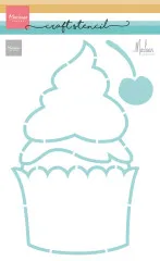Craft Stencil by Marleen - Cup Cake