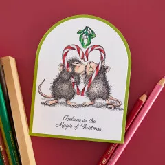 Spellbinders Cling Stamps - House Mouse - Mistletoe Kiss