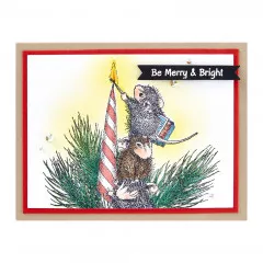 Spellbinders Cling Stamps - House Mouse Holiday Glow