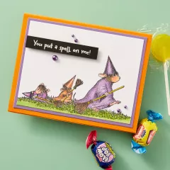 Spellbinders Cling Stamps - House Mouse Halloween Flight