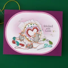 Cling Stamps - House-Mouse Heart and Soul - Stitched with Love