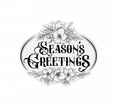 Clear Stamp & Cutting Die - Christmas Rose - Seasons Greetings