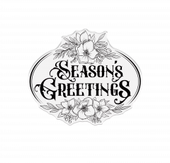 Clear Stamp & Cutting Die - Christmas Rose - Seasons Greetings