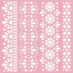 Mask Stencil - Garden Party Traditional Lace Borders