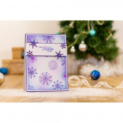 Clear Stamps - Glittering Snowflakes Chase The Snowflakes