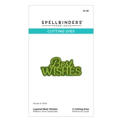 Spellbinders Etched Dies - Essentially Yours Sentiments - Best Wishes