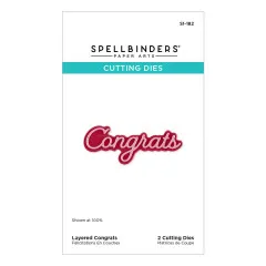 Spellbinders Etched Dies - Essentially Yours Sentiments - Layered Congrats