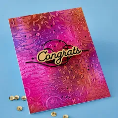 Spellbinders Etched Dies - Essentially Yours Sentiments - Layered Congrats
