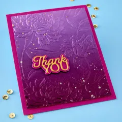 Spellbinders Etched Dies - Essentially Yours Sentiments - Layered Thank You