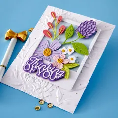 Spellbinders Etched Dies - Essentially Yours Sentiments - Layered Thinking of You