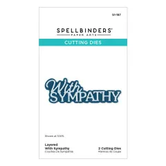 Spellbinders Etched Dies - Essentially Yours Sentiments - Layered With Sympathy