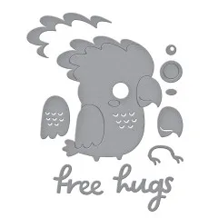 Spellbinders Etched Dies - Cheerful Chirps - Free Hugs Oscar