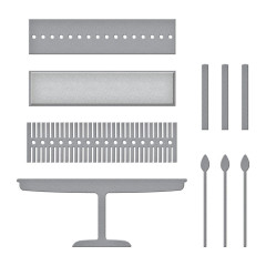 Spellbinders Etched Dies - Birthday Celebrations - Stitched Fringe Cake