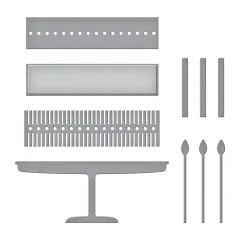 Spellbinders Etched Dies - Birthday Celebrations - Stitched Fringe Cake