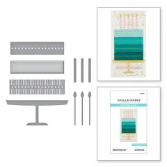 Spellbinders Etched Dies - Birthday Celebrations - Stitched Fringe Cake