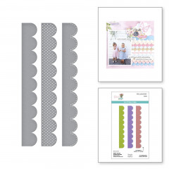 Spellbinders Etched Dies - Stitch & Dots Scallop Borders